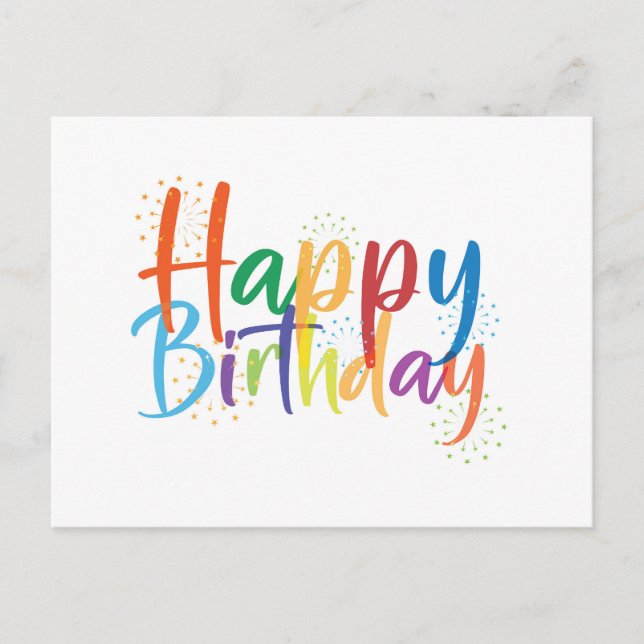 Happy Birthday Post Card Postkarte (Vorderseite)
