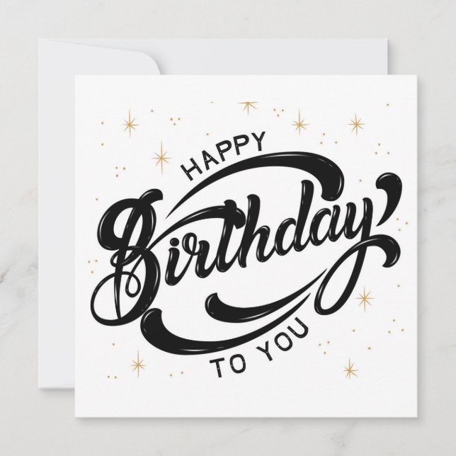 Happy Birthday Postcard (Vorderseite)