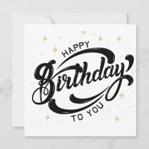 Happy Birthday Postcard Einladung