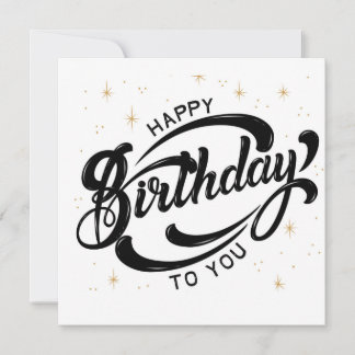 Happy Birthday Postcard Einladung