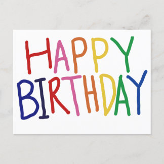 Happy Birthday Postcard Feiertagspostkarte