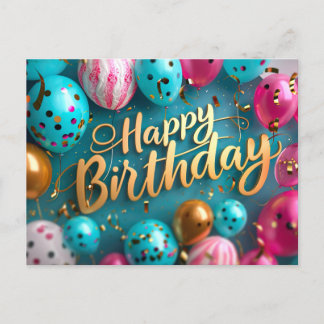 Happy Birthday Postcard Feiertagspostkarte