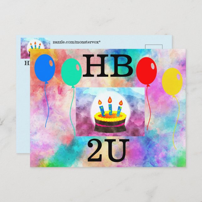 Happy Birthday Postcard Postkarte (Vorne/Hinten)