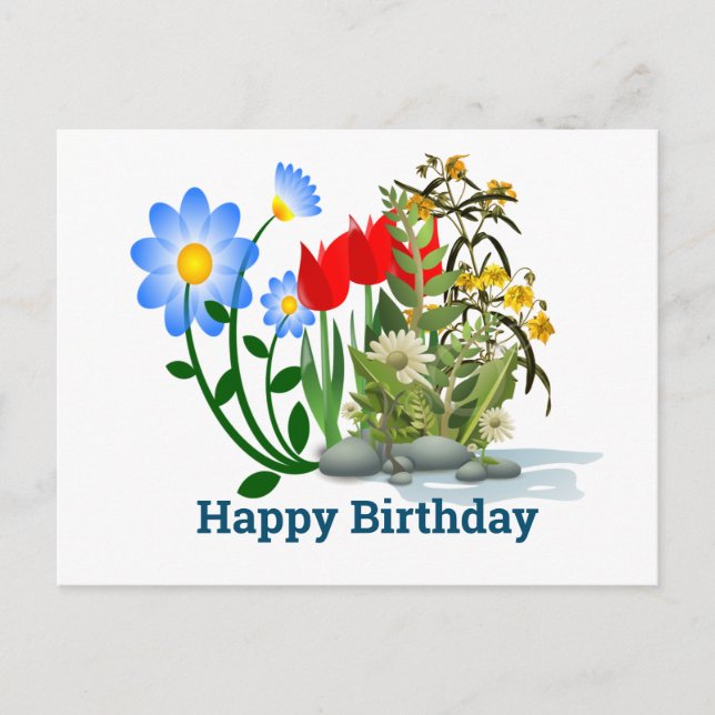 Happy Birthday Postcard Postkarte (Vorderseite)