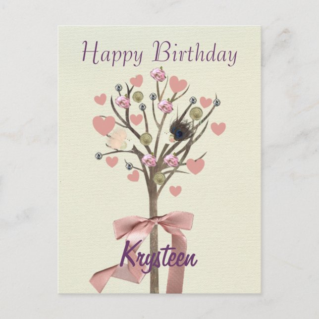 Happy Birthday Postcard Postkarte (Vorderseite)
