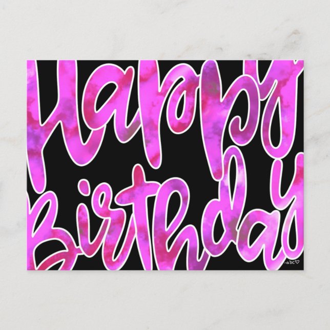Happy Birthday Postcard Postkarte (Vorderseite)