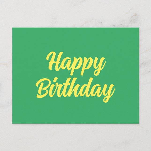 Happy Birthday Postcard Postkarte (Vorderseite)