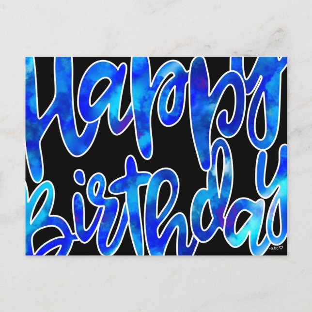 Happy Birthday Postcard Postkarte (Vorderseite)