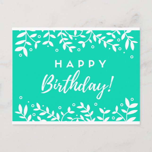 Happy Birthday Postcard Postkarte (Vorderseite)