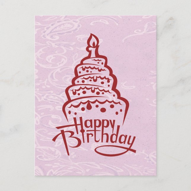Happy Birthday Postcard Postkarte (Vorderseite)