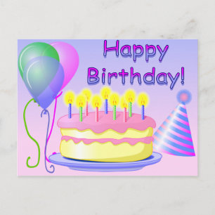Happy Birthday Postcard Postkarte