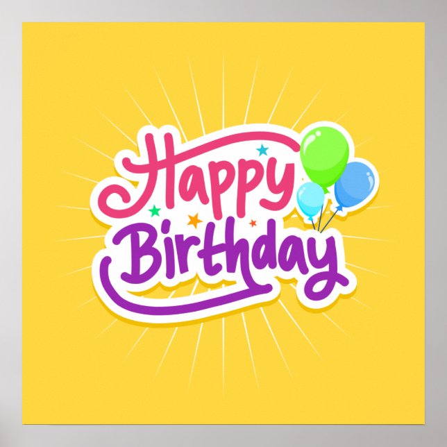 Happy Birthday Poster (Vorne)