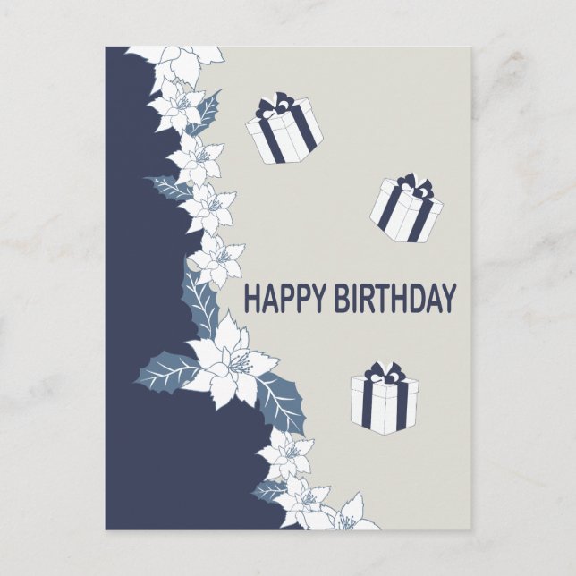 Happy Birthday Postkarte (Vorderseite)