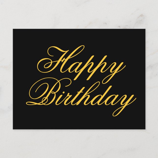 Happy Birthday Postkarte (Vorderseite)