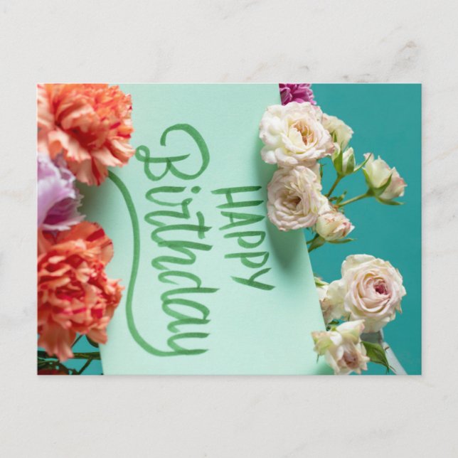 HAPPY BIRTHDAY POSTKARTE (Vorderseite)