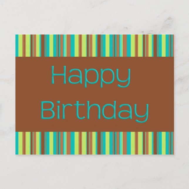 Happy Birthday Postkarte (Vorderseite)