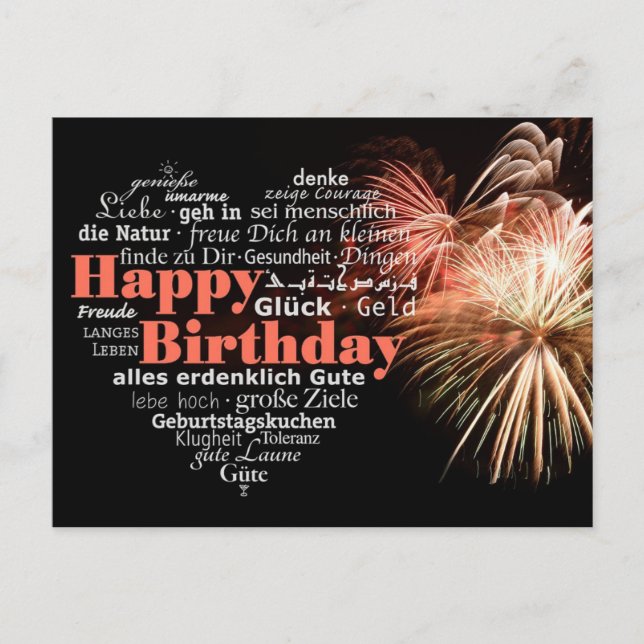 Happy birthday! postkarte (Vorderseite)