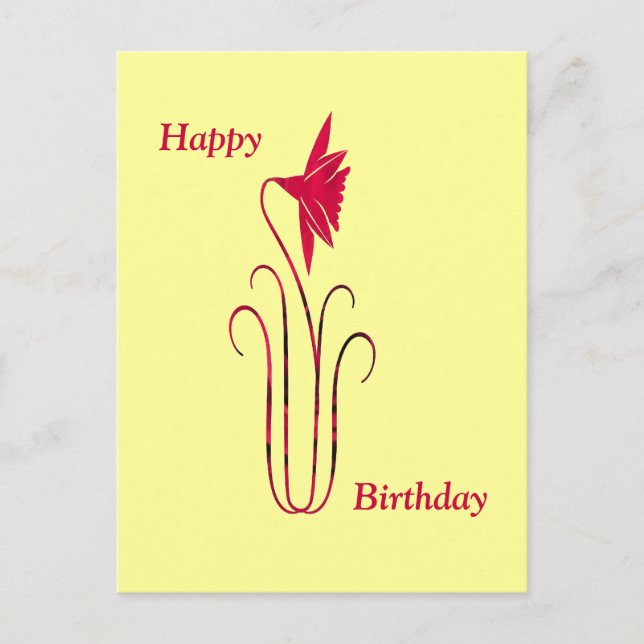 Happy Birthday Postkarte (Vorderseite)