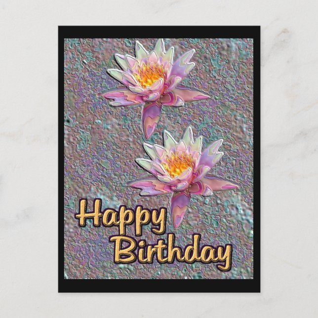 Happy Birthday Postkarte (Vorderseite)