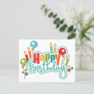 Happy Birthday Postkarte