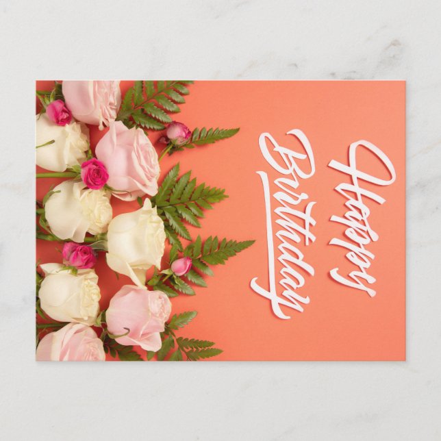 HAPPY BIRTHDAY POSTKARTE (Vorderseite)