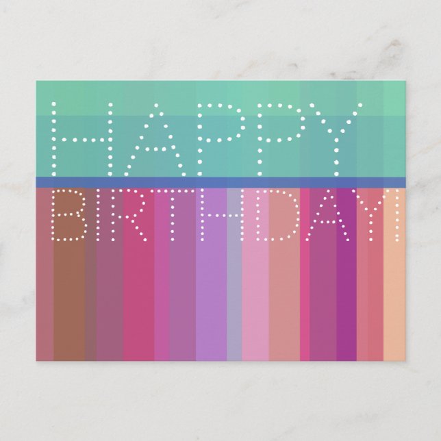 Happy Birthday Postkarte (Vorderseite)