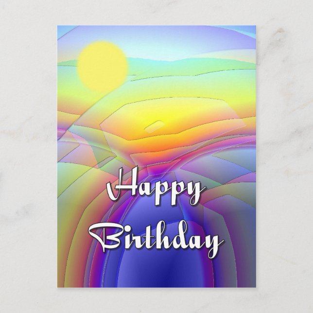 Happy Birthday Postkarte (Vorderseite)