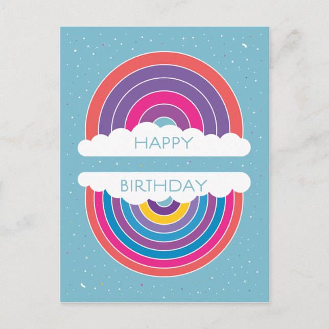 Happy Birthday Postkarte (Vorderseite)
