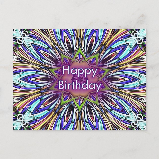 Happy Birthday Postkarte (Vorderseite)