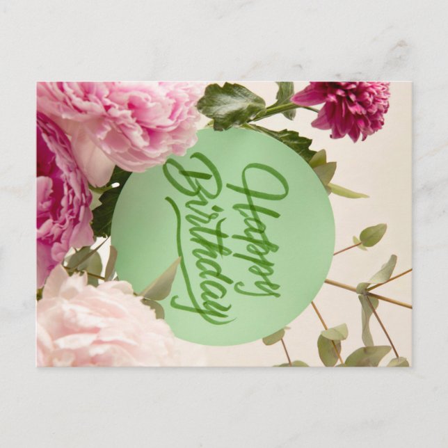 HAPPY BIRTHDAY POSTKARTE (Vorderseite)