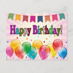 Happy Birthday Postkarte