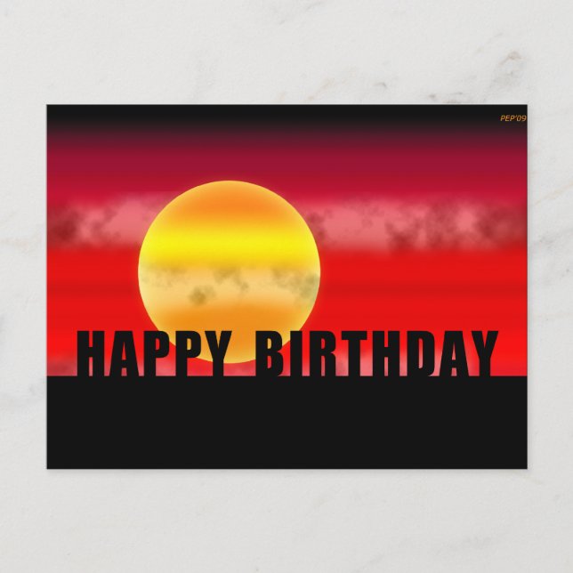 Happy Birthday Postkarte (Vorderseite)