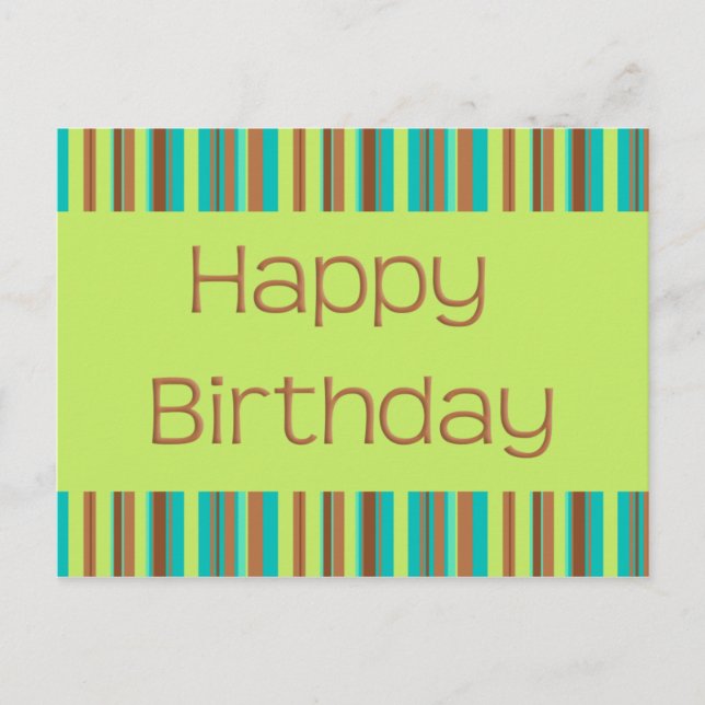 Happy Birthday Postkarte (Vorderseite)