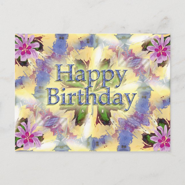 Happy Birthday Postkarte (Vorderseite)