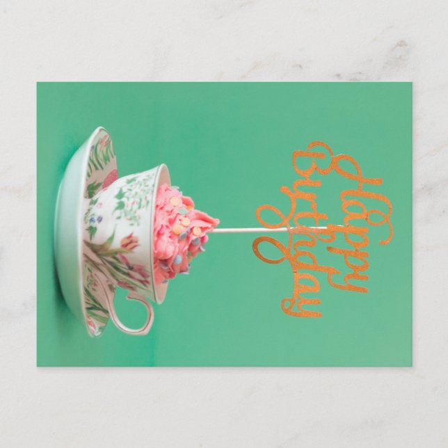 Happy Birthday Postkarte (Vorderseite)
