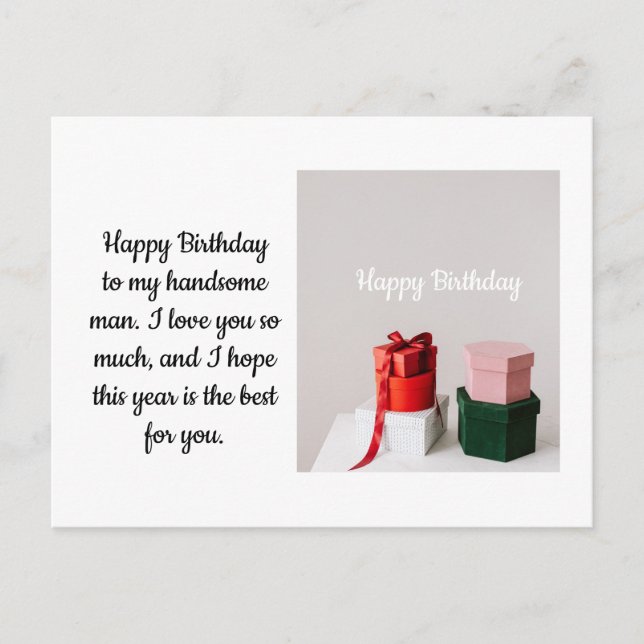 Happy Birthday Postkarte (Vorderseite)