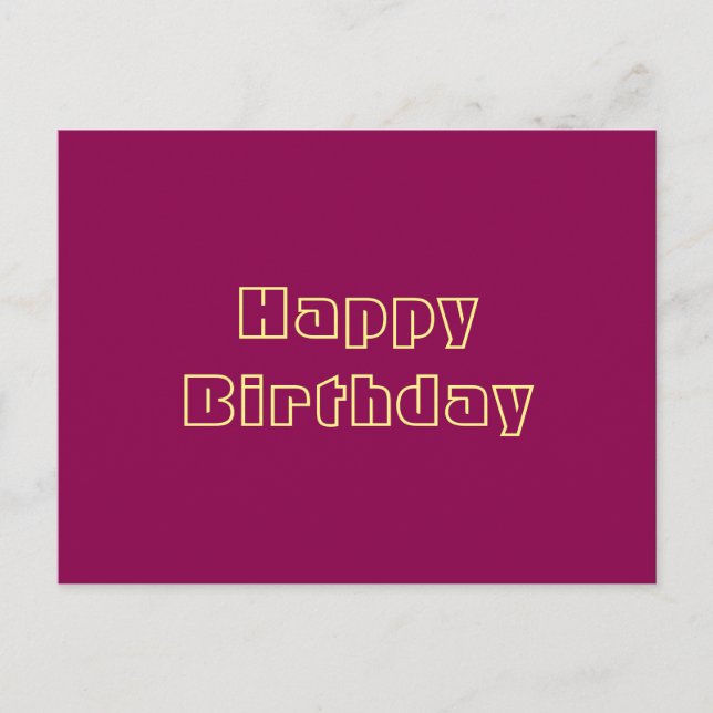 Happy Birthday Postkarte (Vorderseite)