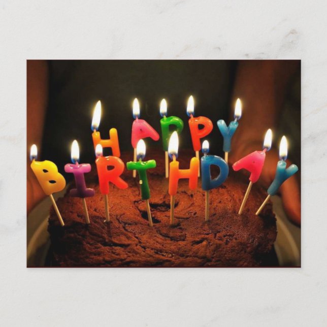 Happy Birthday Postkarte (Vorderseite)