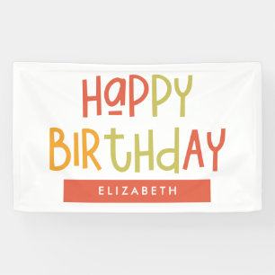 Happy Birthday Preppy Playful Fun Einfache Begrü Banner