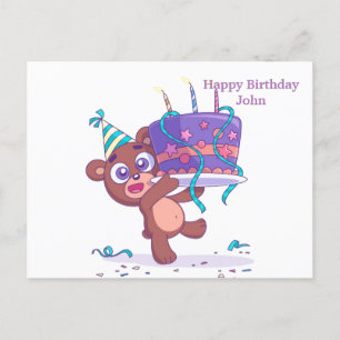 Happy Birthday Present Ankündigungspostkarte