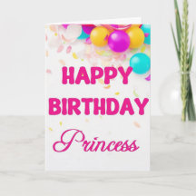 Happy Birthday Princess Card