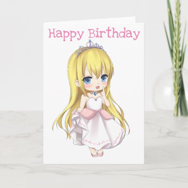 Happy Birthday Princess Card Karte (Vorderseite)