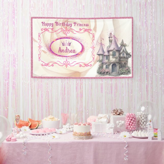 Happy Birthday Princess & Fairy Tale Party Banner (Party)