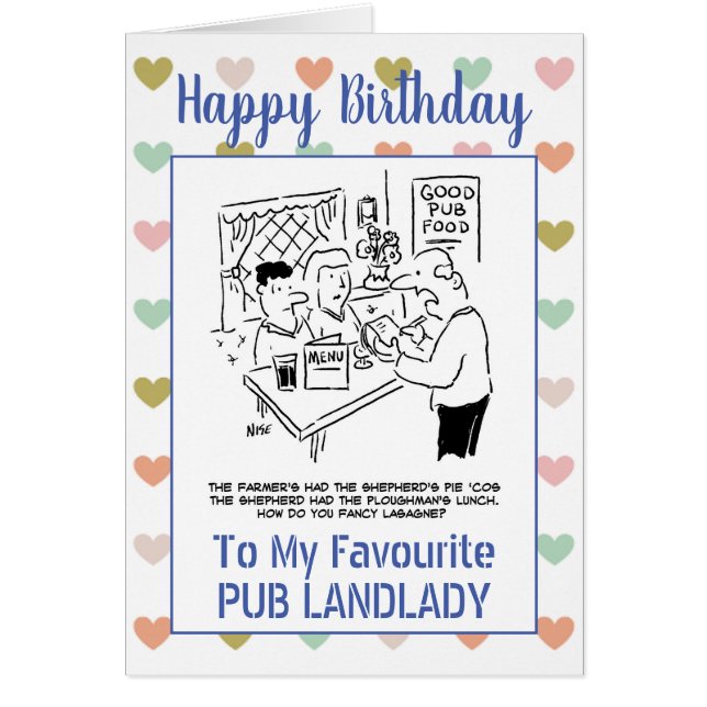 Happy Birthday Pub Landlady (Vorne)