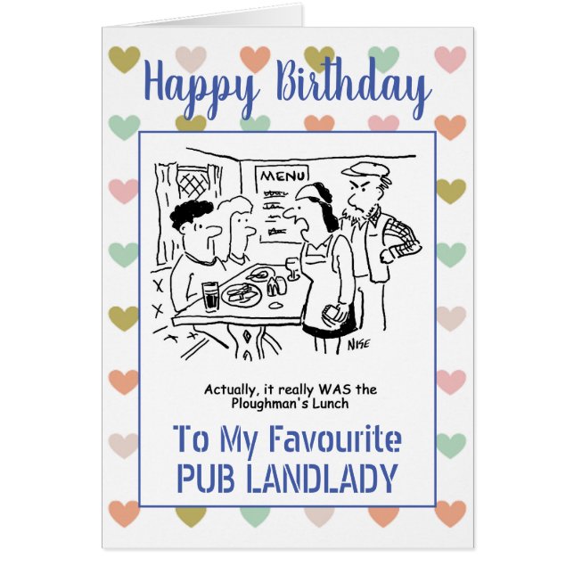 Happy Birthday Pub Landlady (Vorne)
