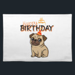 HAPPY BIRTHDAY PUG STOFFTISCHSET<br><div class="desc">HAPPY BIRTHDAY PUG</div>