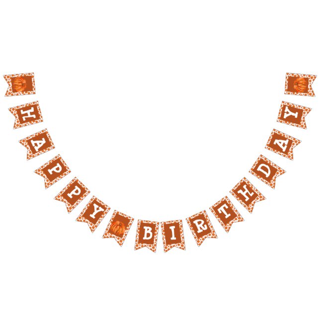 Happy Birthday Pumpkin Party Banner (Alle)