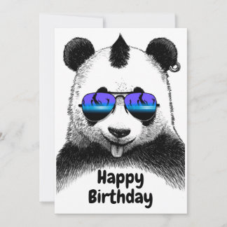 Happy Birthday Punk Panda Einladung