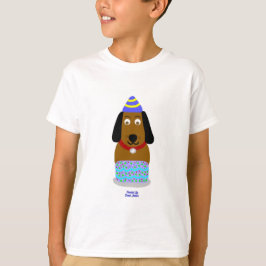Happy Birthday Pup Boy's White Basic T Shirt
