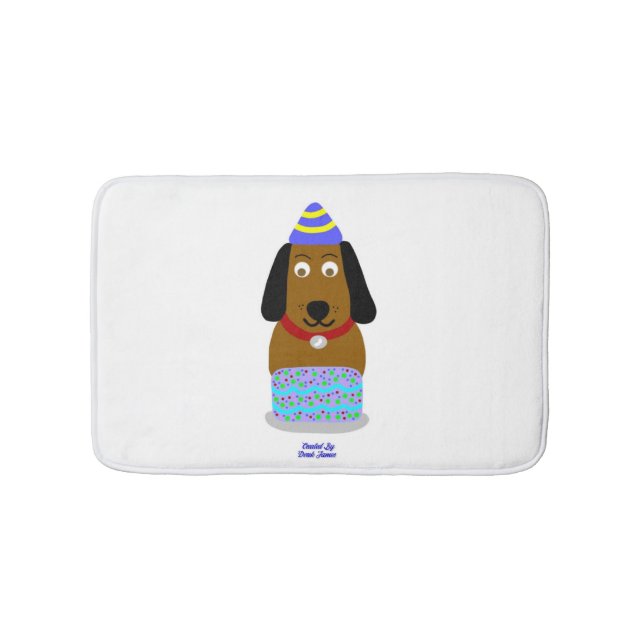 Happy Birthday Pup Small Bath Mat Badematte (Vorderseite)